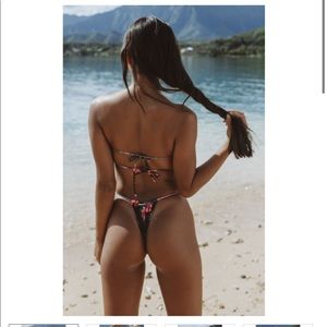 San Lorenzo Hugh waist string bikini bottom